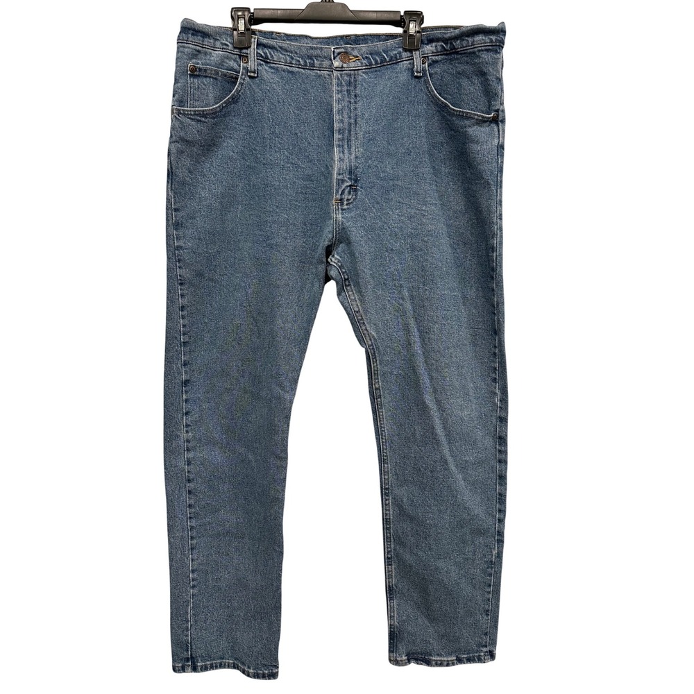 Wrangler‎ Mens Straight Leg Medium Wash Denim Jeans Blue 1096FXVDB 40x32